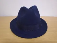 override オーバーライド ウールフェルト 中折れハット ネイビー