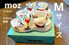 【箱つき】moz スポーツサンダル ホワイト花柄 Mサイズ 2025年モデル