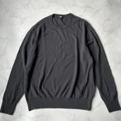 UNIQLO ユニクロ ウォッシャブルクルーネックニット ウール100% L