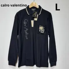 93【未使用タグ付】calro valentino ポロシャツ