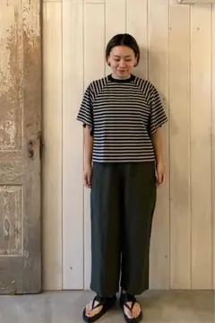 【universal tissu】オリジナルフレンチリネン イージーカーゴパンツ