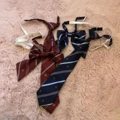 学生服用ストライプネクタイ2本セット