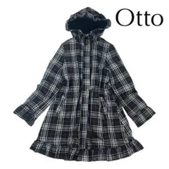 08T925☆ Otto チェック フリル ロングコーライトアウター 春秋冬のサムネイル