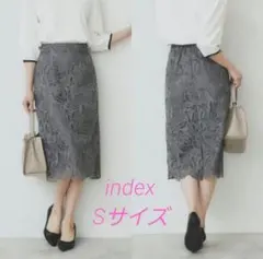 INDEX フラワーレースタイトスカート S★美品