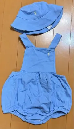 ラルフローレン新品♪タグ付き☆ロンパースと帽子２点☆9ヵ月 71cm(335)