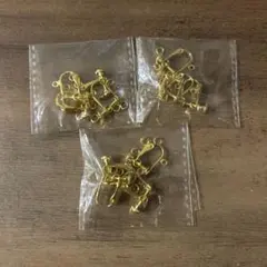 イヤリング用金具　ゴールド　12個