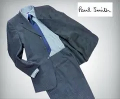 【PAUL SMITH】ポールスミス　セットアップ　スーツ　黒系　チェックM