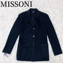 MISSONI ミッソーニ ダークブルー テーラードジャケット カシミヤ モヘアのサムネイル