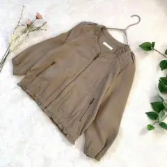 ♡after all アフターオール　ジャケット♡サイズM ベージュ　裾ギャザー