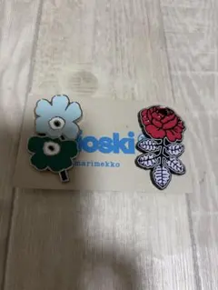 マリメッコ Kioski ピンバッジ 2個セット