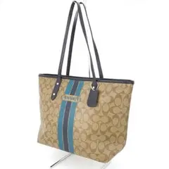 COACH シグネチャー トートバッグ ベージュ系のサムネイル