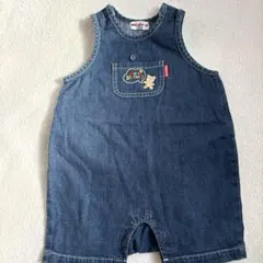 ホットビスケッツ 90 デニムロンパース オーバーオール ミキハウス