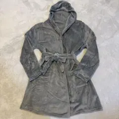 フード付きグレーバスローブ XXL