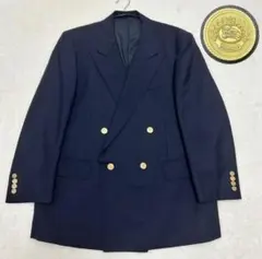 美品 バーバリー 金ボタン ダブルブレスト Lサイズ モヘヤ混 通年