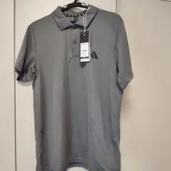 新品　アディダス　グレー メッシュ生地 ポロシャツ　S
