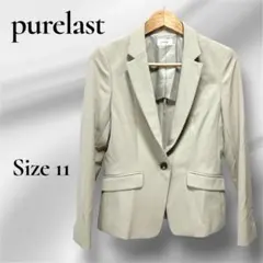 美品♡ 【purelast】 テーラードジャケット (11) ライトグレー