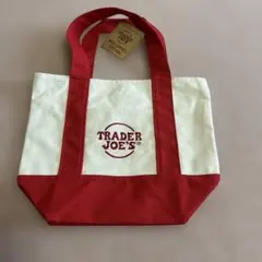 Trader Joe's ミニ キャンバストートバッグ レッド