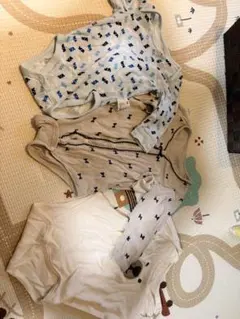 ベビー肌着 70cm 80cm 2点セット 前開き ロンパース
