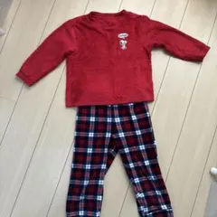 UNIQLO スヌーピー赤いフリースパジャマ 120cm 上下セット