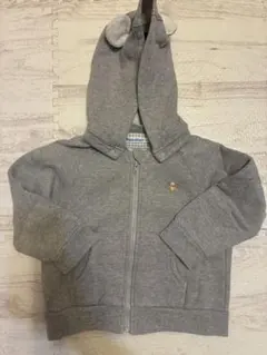 ファミリア ジップパーカー くま耳 90 パーカー　familiar 裏起毛