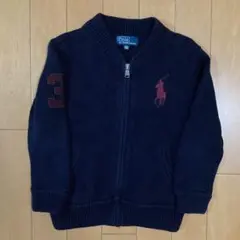 ポロ ラルフローレン ニット セーター ジップアップ 100cm ビッグポニー