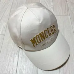 新品タグ付☆ MONCLER ホワイト ベースボールキャップ 5K13 - メルカリ