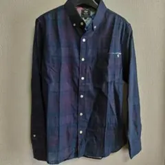 BEAMS HEART　ビームスハート　シアー　チェック　ボタンダウンシャツ