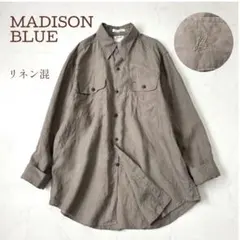 マディソンブルー ハンプトンシャツ ラミーリネン カーキ 02 M B刺繍のサムネイル