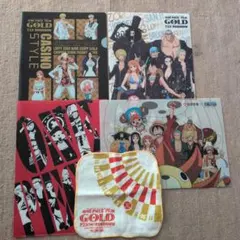ONE PIECE FILM GOLD クリアファイル4枚、ミニタオルセット