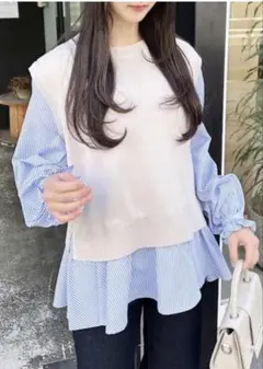 INGNI イング　シャツドッキングニット