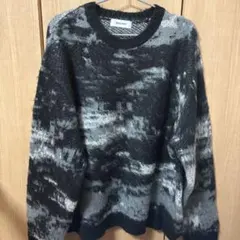 MONO-MART ニットセーター ブラック×グレー