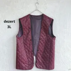 dezert アウター裏ライナー　ベスト【3L】大きいサイズ　ボルドー