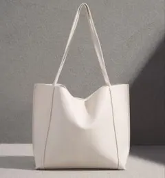 残り1点⚠️ZARAジャンル 海外ブランド シンプル　通勤通学 白トートバッグ