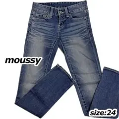 ②moussy スキニーデニム 24サイズ