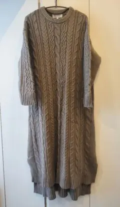 ROPÉ PICNIC ケーブルニット ロングワンピース ゆったりシルエット M