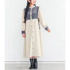 Ciapanic ストライプ シャツワンピース 長袖