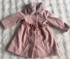 familiar ファミリア　コート　100サイズ　ファー襟取り外し可能　ピンク