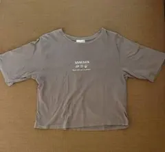 ANNULUS クロップドTシャツ ブラウン