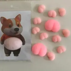 おしりパーツ　おなかシール　おなかぷにぷにシール　おしりシール　3Dシール