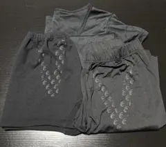 【中古】美品 リライブシャツ＆スパッツ＆パンツ3点セット　ブラック ユニセックス