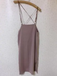 86024 新品タグ付　定価7000円　KBF キャミワンピ　茶色