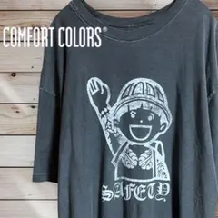 【古着】COMFORT COLORS 後染めブラック Tシャツ