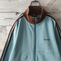 希少カラー☆アディダス 刺繍ロゴ リブライン スウェット トラックジャケット