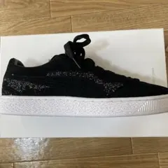 PUMA スエード　スワロフスキー　ブラック 25cm