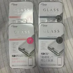 iPhone 8 4.7インチ専用 クリアガラスフィルム 9H 4枚セット