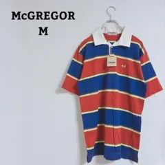 マックレガー　ボロシャツ　ボーダー　スポーツ　ゴルフ　日本製　半袖　綿100　Ｍ