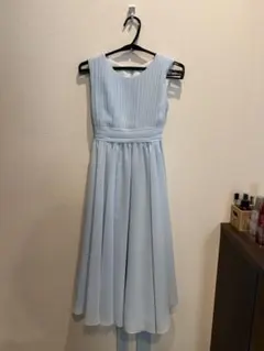 水色 プリーツ フォーマルドレス 120-160cm