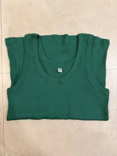UNIQLO リブタンクトップ グリーンのサムネイル