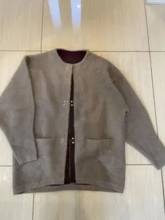 【ラグナムーン】コクーンカーディガン　モカ　美品