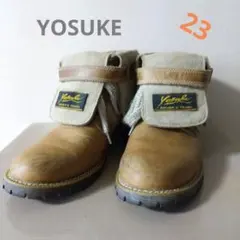 ヨースケ ショートブーツ ベージュ 本革 yosuke 　 ベージュ 23